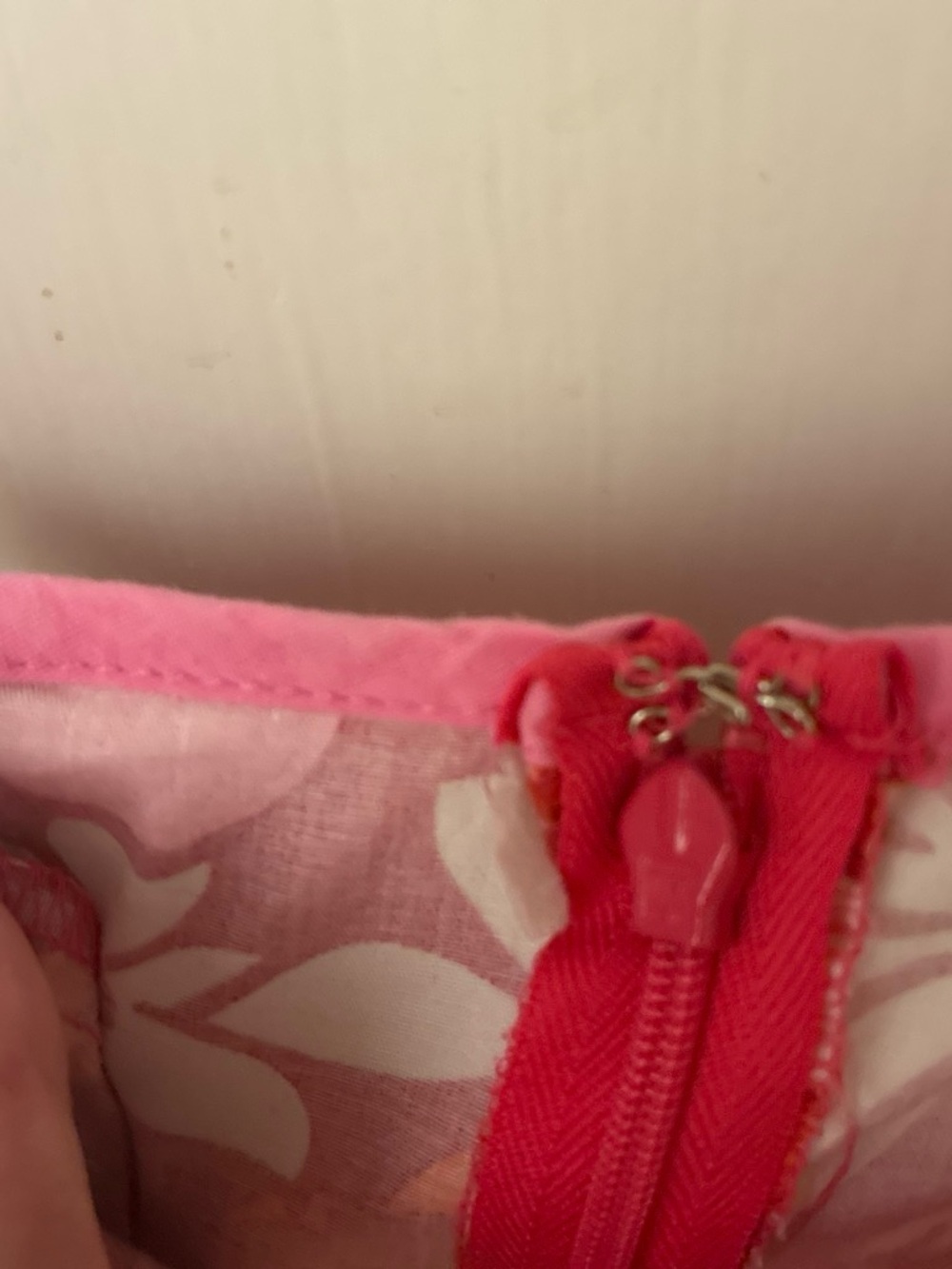 New York & Company Pink Floral Kids Zip Pouch